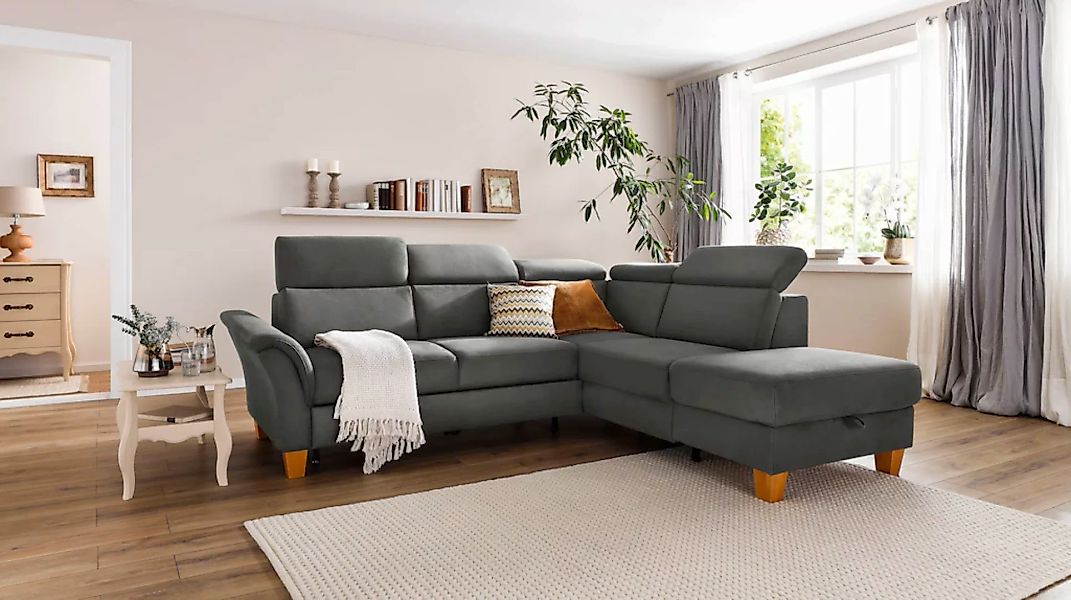 Home affaire Ecksofa »Conville L-Form«, Federkern, wahlweise mit Bettfunkti günstig online kaufen
