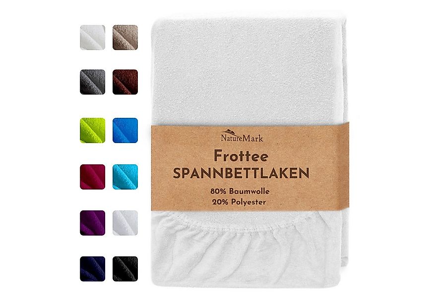 NatureMark Spannbettlaken Frottee Spannbetttuch, 80% Baumwolle / 20% Polyes günstig online kaufen