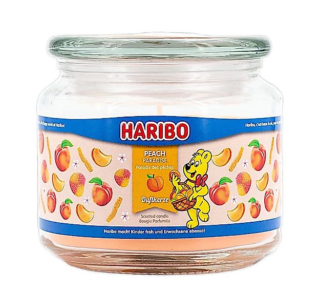 HARIBO Duftkerze Haribo Duftkerze Peach Paradise 300g Brenndauer 50 Std. günstig online kaufen