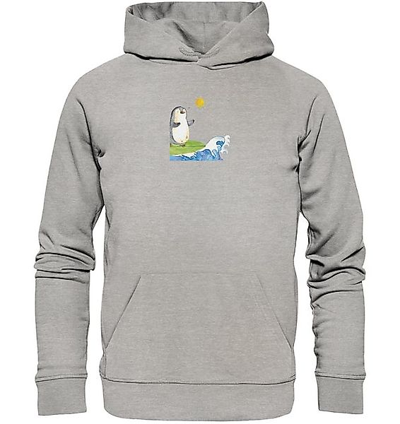 Mr. & Mrs. Panda Hoodie Pinguin Surfer Größe XS - Heather Grey - Geschenk, günstig online kaufen