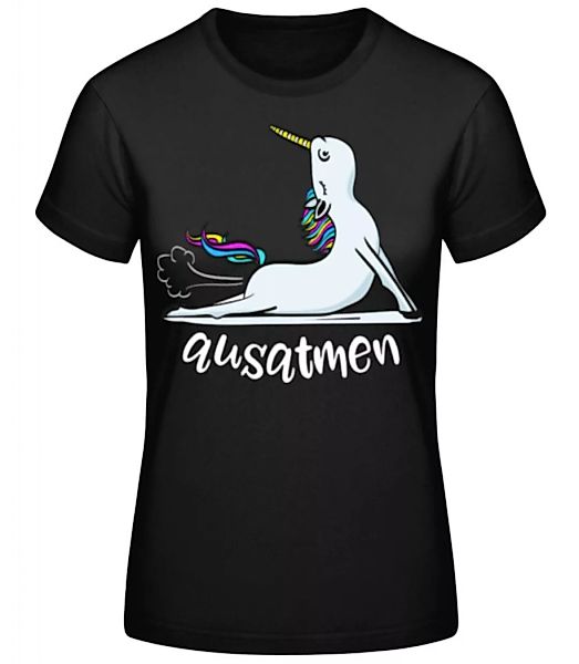 Yoga Einhorn Ausatmen · Frauen Basic T-Shirt günstig online kaufen
