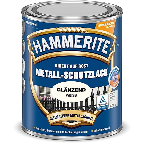 Hammerite Metall-Schutzlack Weiß glänzend 750 ml günstig online kaufen