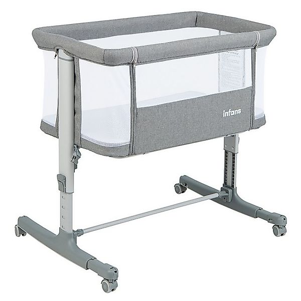 COSTWAY Beistellbett, 3 in 1 Babybett, Babywiege, 5-stufig höhenverstellbar günstig online kaufen