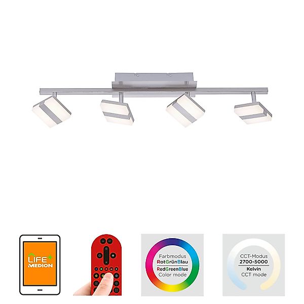 JUST LIGHT LED Deckenleuchte »Ls-SABI«, 4 flammig, Leuchtmittel LED-Board günstig online kaufen