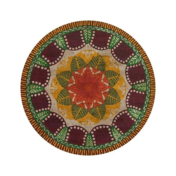 Korkteppich "Mandala - Laberinto" (Rund, Natur) günstig online kaufen
