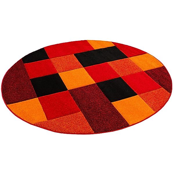 Pergamon Designteppich Designer Teppich Brilliant Karo Rund, Rund, Höhe: 13 günstig online kaufen
