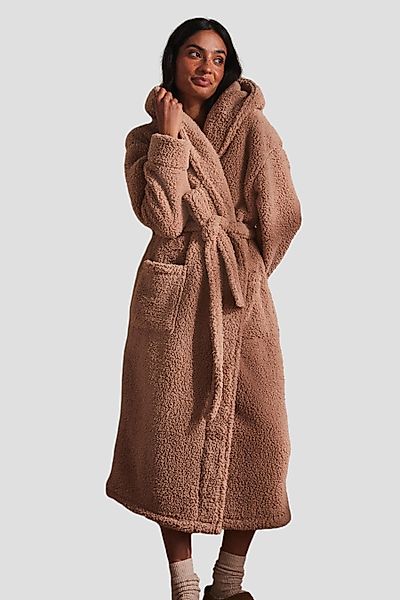 Next Damenbademantel Langer Teddy-Morgenmantel, Polyester (recycelt) günstig online kaufen