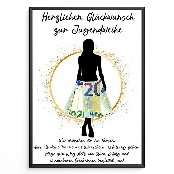 Tigerlino Poster Jugendweihe Geschenk Mädchen Geldgeschenk günstig online kaufen