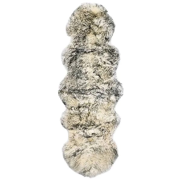 vidaXL Teppich Schafspelz 60x180 cm Dunkelgrau Melange 283884 günstig online kaufen
