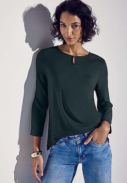 STREET ONE 3/4-Arm-Shirt mit Cut-Out Ausschnitt günstig online kaufen