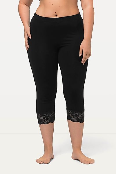 Ulla Popken Caprihose Capri elastischer Spitzensaum günstig online kaufen