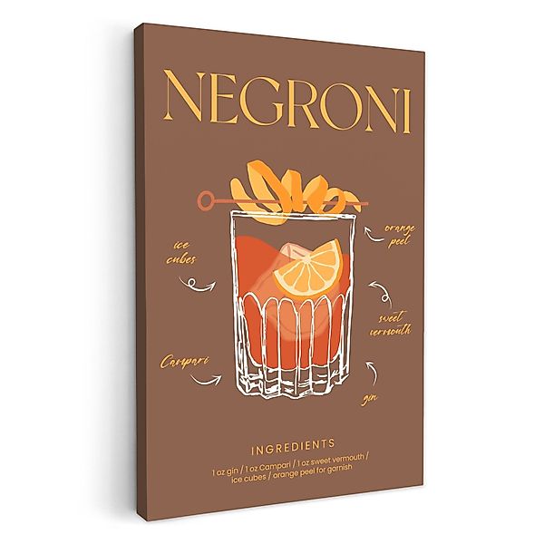 OneMillionCanvasses® Leinwandbild Negroni - Cocktail - günstig online kaufen