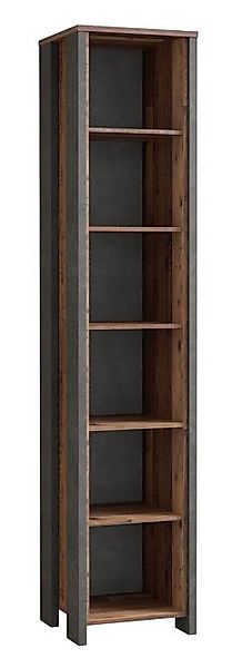 Regal 46 cm breit CLIF von Forte Old-Wood Vintage / Beton günstig online kaufen