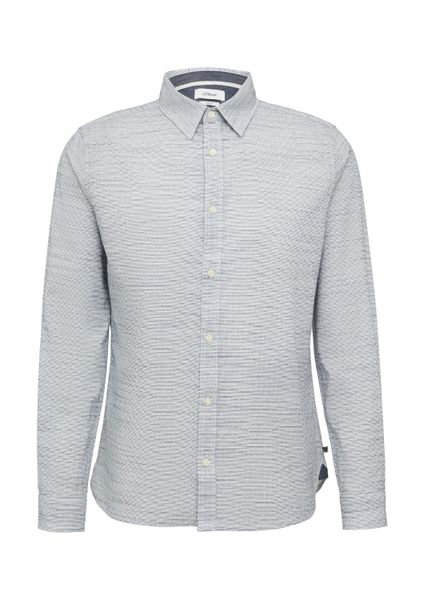 s.Oliver Langarmhemd Hemd Slim Fit: Strukturiertes günstig online kaufen