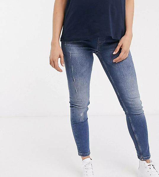 GeBe – Umstandsmode – Skinny-Jeans mit Überbauchbund in hellblauer Waschung günstig online kaufen