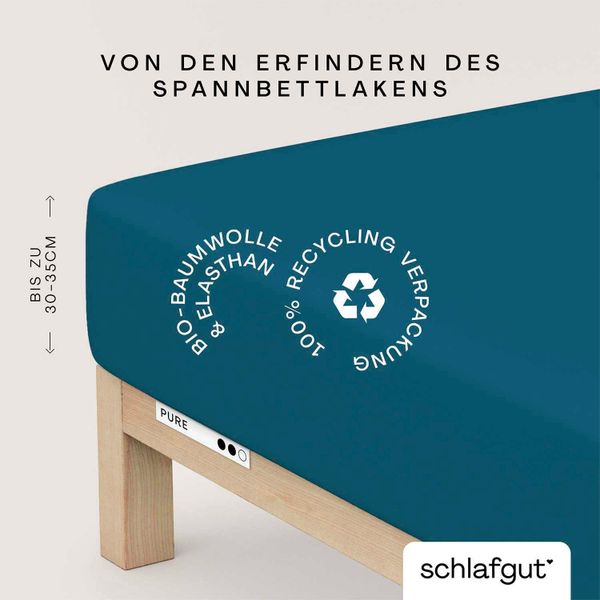 Schlafgut Spannbettlaken "PURE Bio-Baumwolle mit Elasthan, dehnbar blickdic günstig online kaufen
