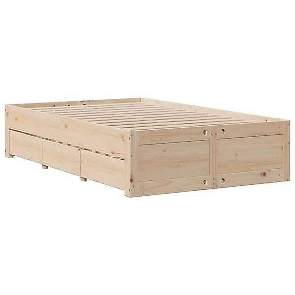 vidaXL Massivholzbett ohne Matratze mit Schubladen 135x190 cm 3308819 günstig online kaufen
