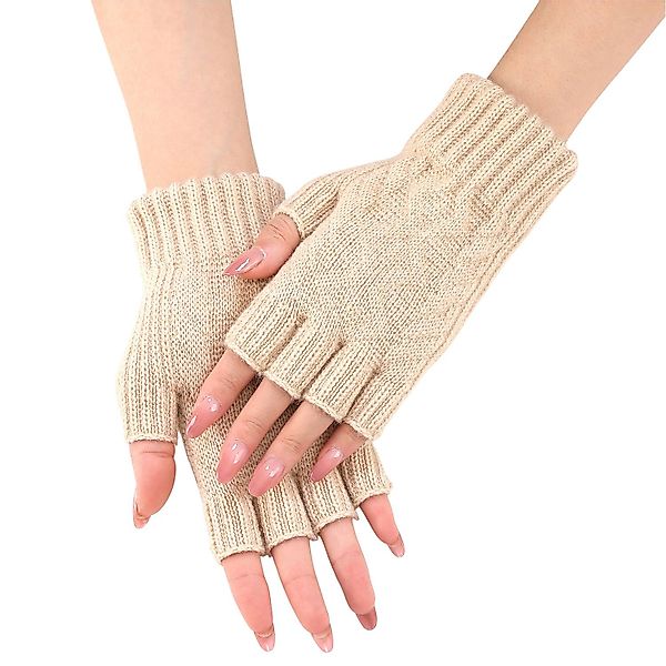 Refttenw Strickhandschuhe Fingerlose Strickhandschuhe,Bequeme, warme Winter günstig online kaufen