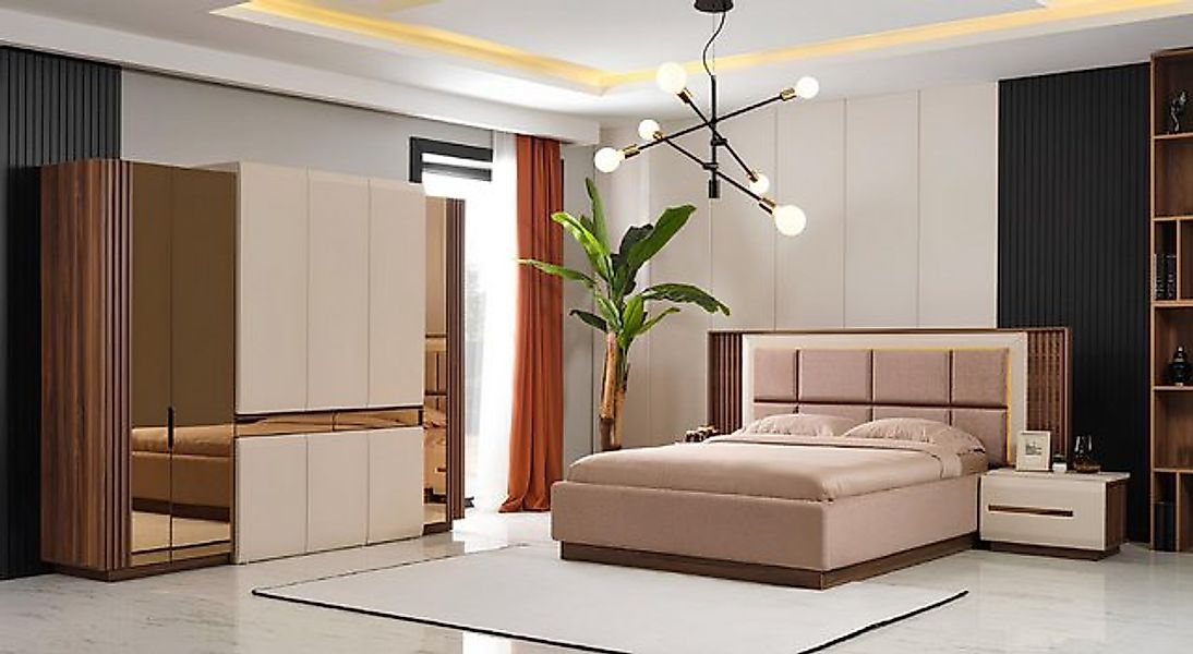 JVmoebel Bett Schlafzimmerset Einrichtung Schlafzimmer Bett Schrank (Schlaf günstig online kaufen