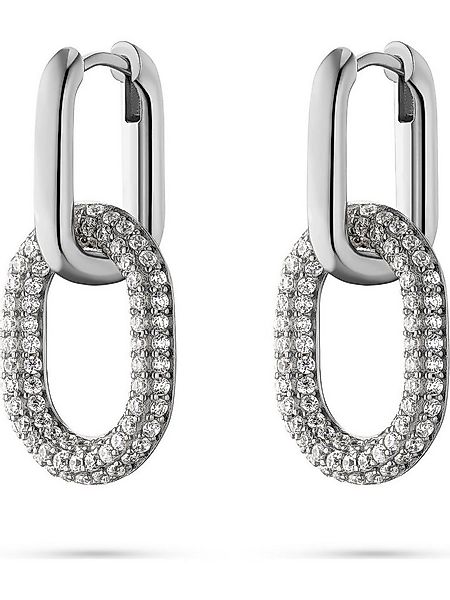 JETTE Paar Creolen JETTE Damen-Creolen 925er Silber 192 Zirkonia (Paar), LI günstig online kaufen