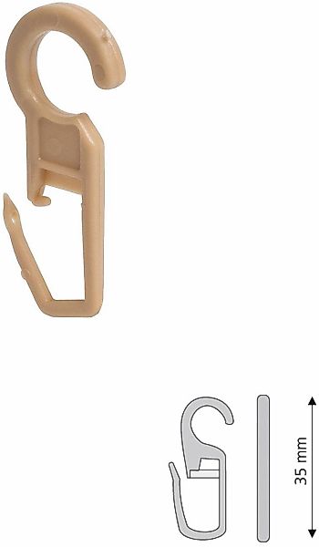 Liedeco Faltenclip Faltenlegehaken, für Gardinenringe Öse 10 mm günstig online kaufen