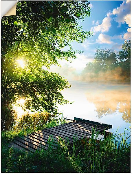 Artland Wandbild Angelsteg am Morgen, Gewässer günstig online kaufen