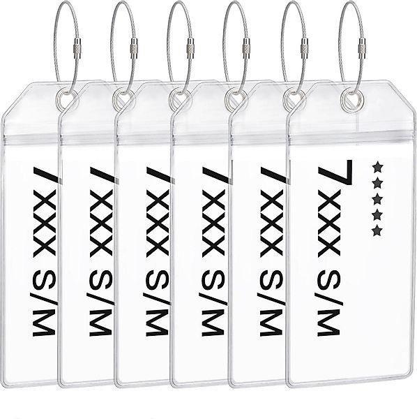 LuxusKollektion Kofferset 6er Set Transparente Kofferanhänger günstig online kaufen
