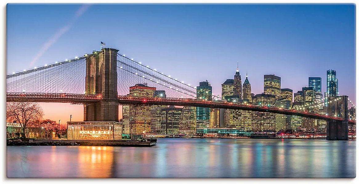 Artland Leinwandbild "Skyline New York City" New York 1 Stk. tlg. auf Holzr günstig online kaufen