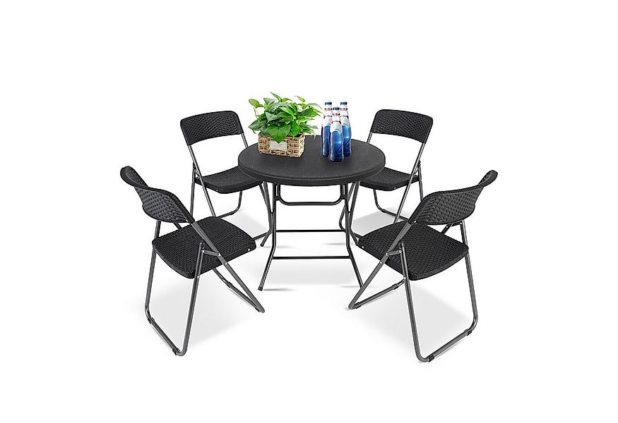 Sekey Garten-Essgruppe 5-teilig Essgruppe Gartenmöbel-Set für 4 Personen Ba günstig online kaufen