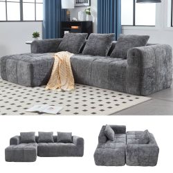 LVHOM Ecksofa Modulares Chaiselongue-Sofa-Set(Polsterliege+Doppelsofa), sep günstig online kaufen