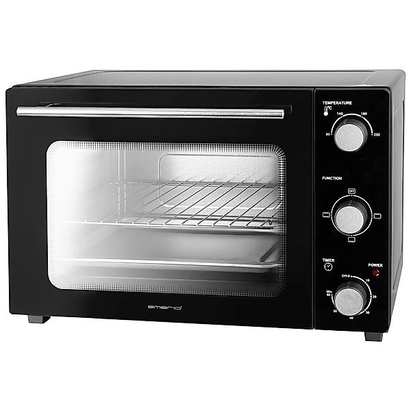 Mini-Backofen MO-122420.1 schwarz Metall B/H/T: ca. 51x40x33 cm ca. 32 l günstig online kaufen