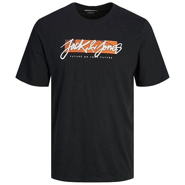 Jack & Jones Rundhalsshirt Große Größen Herren T-Shirt Frontprint JJTILEY J günstig online kaufen