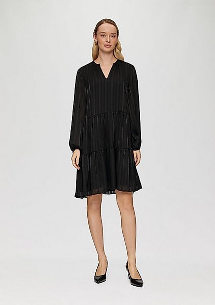 s.Oliver Minikleid Kleid Volantkleid aus Chiffon mit Streifen und Glitzer günstig online kaufen