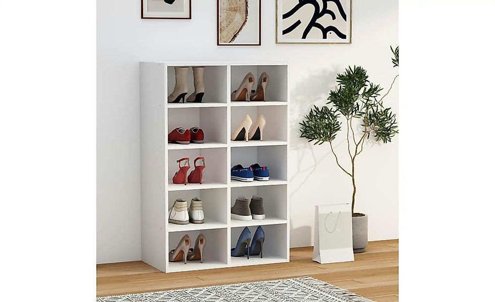 Schuhregal  Hinsol ¦ holzfarben ¦ Maße (cm): B: 55 H: 83,9 Regale > Schuhre günstig online kaufen