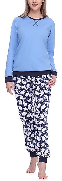 Merry Style Schlafanzug Damen Pyjama MS10-168 aus Baumwolle günstig online kaufen