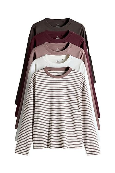 The Set Langarmshirt The Set Relaxed Fit Langarmshirts, 5er-Pack (5-tlg) günstig online kaufen