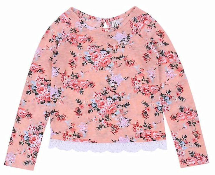 Sarcia.eu Langarmbluse Pfirsichfarbene Bluse mit Blumen gemustert 4-5 Jahre günstig online kaufen