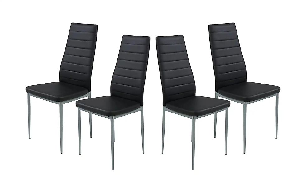 Polsterstuhl 4er-Set  Walton ¦ schwarz ¦ Maße (cm): B: 44 H: 98 Stühle > Es günstig online kaufen