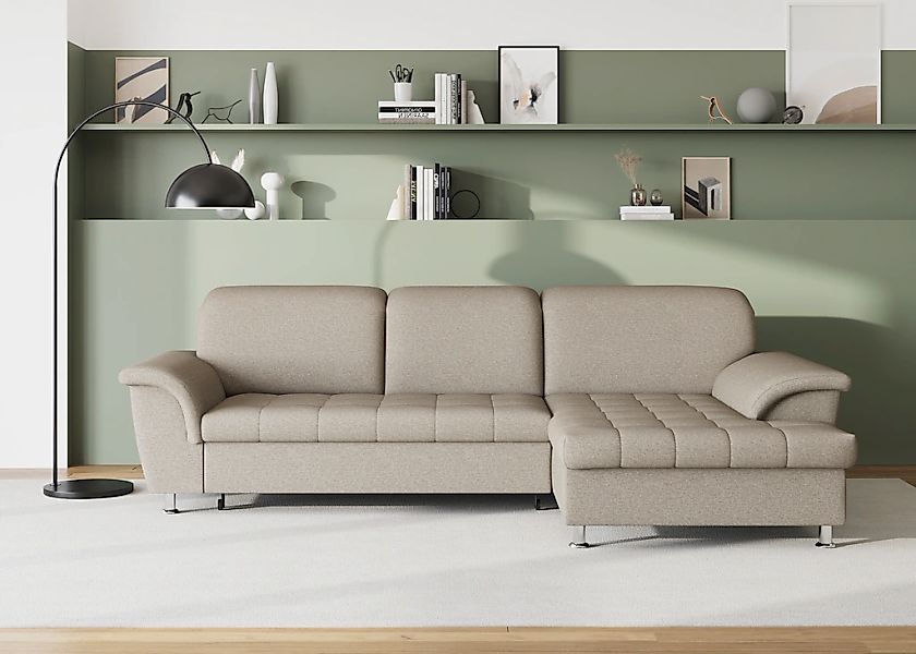 DOMO collection Ecksofa "Franzi Steppung im Sitzbereich B7T/H: 278/162/80 c günstig online kaufen