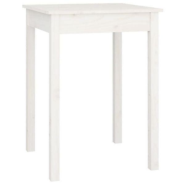 furnicato Esstisch Weiß 55x55x75 cm Massivholz günstig online kaufen