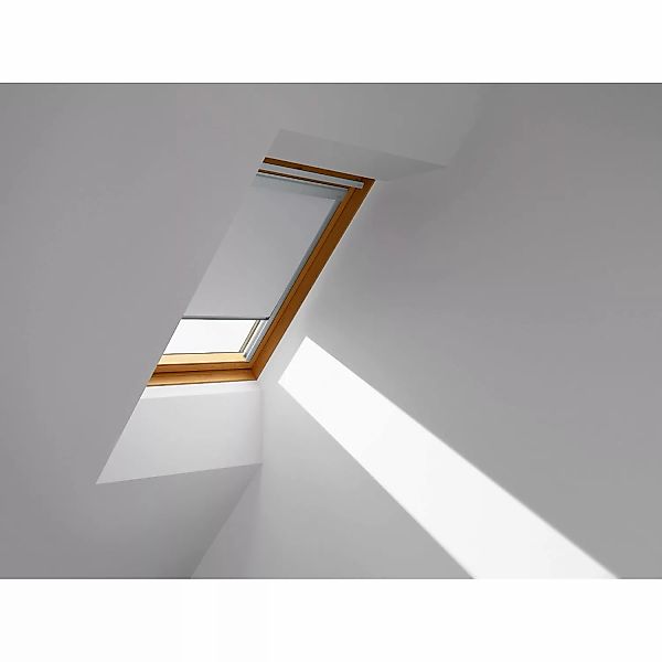 Velux Verdunkelungsrollo für Dachfenster Classic DBL U08 4204 Grau günstig online kaufen