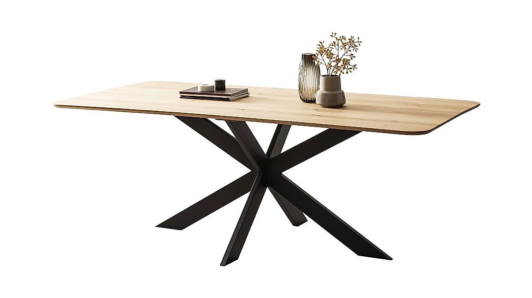 Massivart® Esstisch Eiche massiv / geölt / 180 × 100 cm / Schweizer Kante / günstig online kaufen