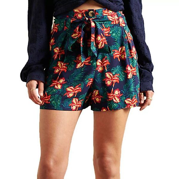 Superdry Printed Paperbag Shorts Hosen XS Navy Floral günstig online kaufen