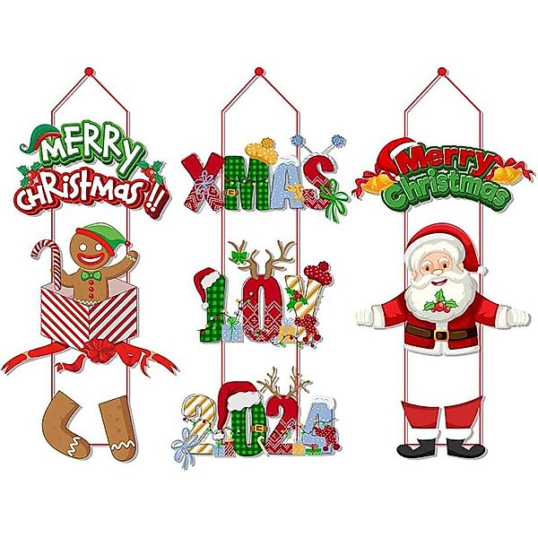 Kaket Weihnachtsfigur 9 Stück Weihnachts-Türdekorationen (9 günstig online kaufen