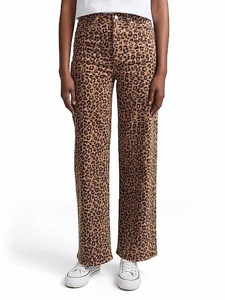 TOM TAILOR Denim Weite Jeans, mit Leo Print günstig online kaufen