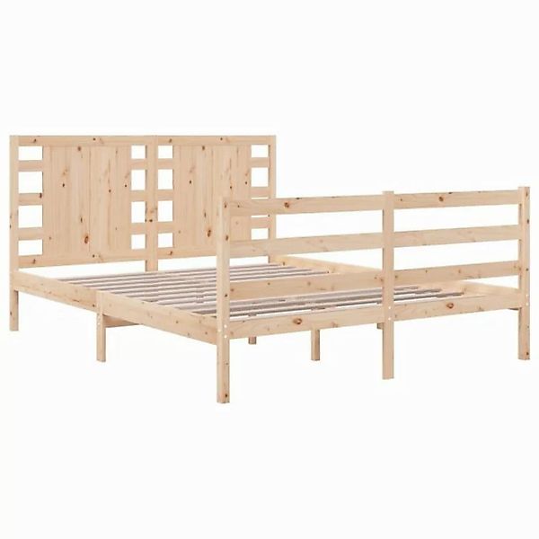 furnicato Bettgestell Massivholzbett ohne Matratze 120x190 cm Kiefernholz ( günstig online kaufen