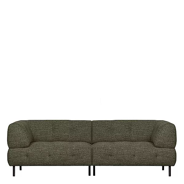 Dreier Sofa modern in Dunkelgrün meliert 245 cm breit - 90 cm tief günstig online kaufen