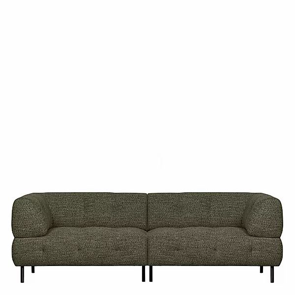 Dreier Sofa modern in Dunkelgrün meliert 245 cm breit - 90 cm tief günstig online kaufen