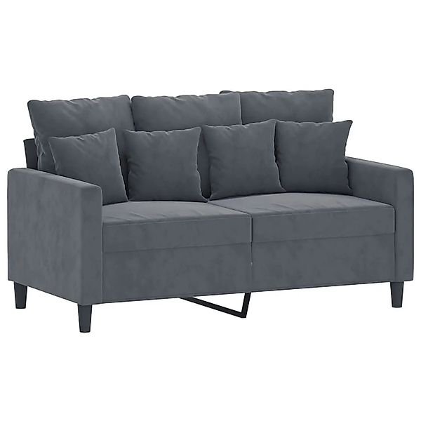 vidaXL 2-Sitzer-Sofa Dunkelgrau 120 cm Samt 359294 günstig online kaufen