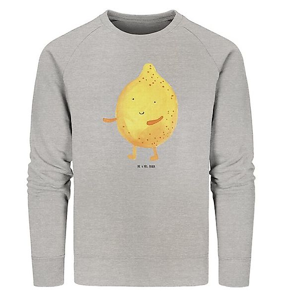 Mr. & Mrs. Panda Longpullover Beste Freunde Zitrone Größe S - Heather Grey günstig online kaufen
